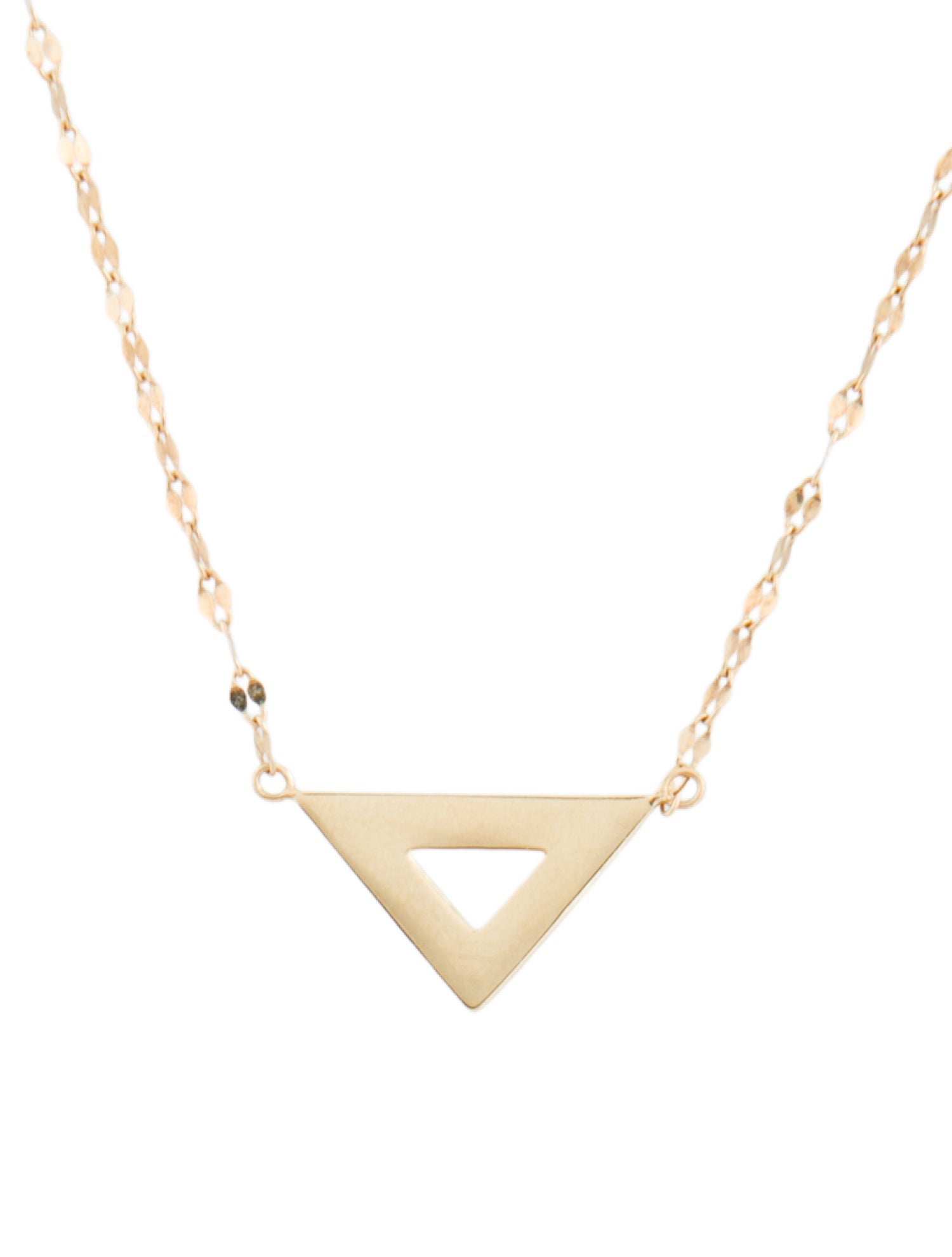 Lana Jewelry 14K Blake Triangle Pendant Necklace