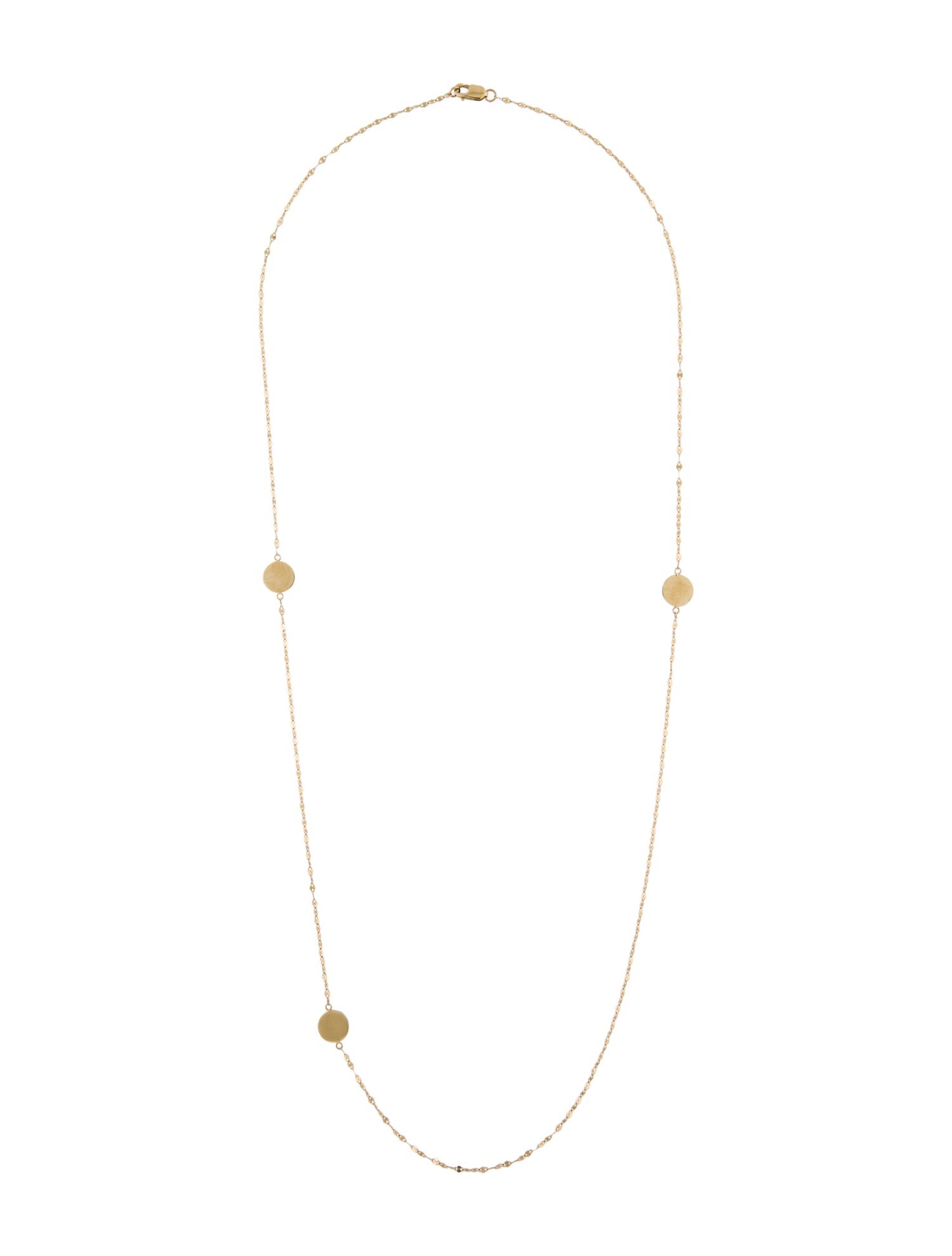 Lana Jewelry 14K Disc Station Necklace