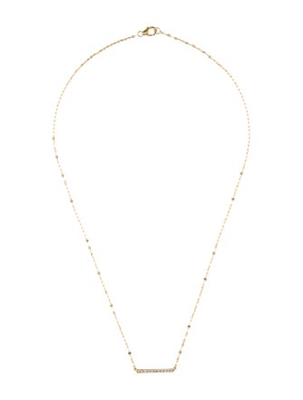Lana Jewelry 14K Diamond Mirage Blake Bar Necklace