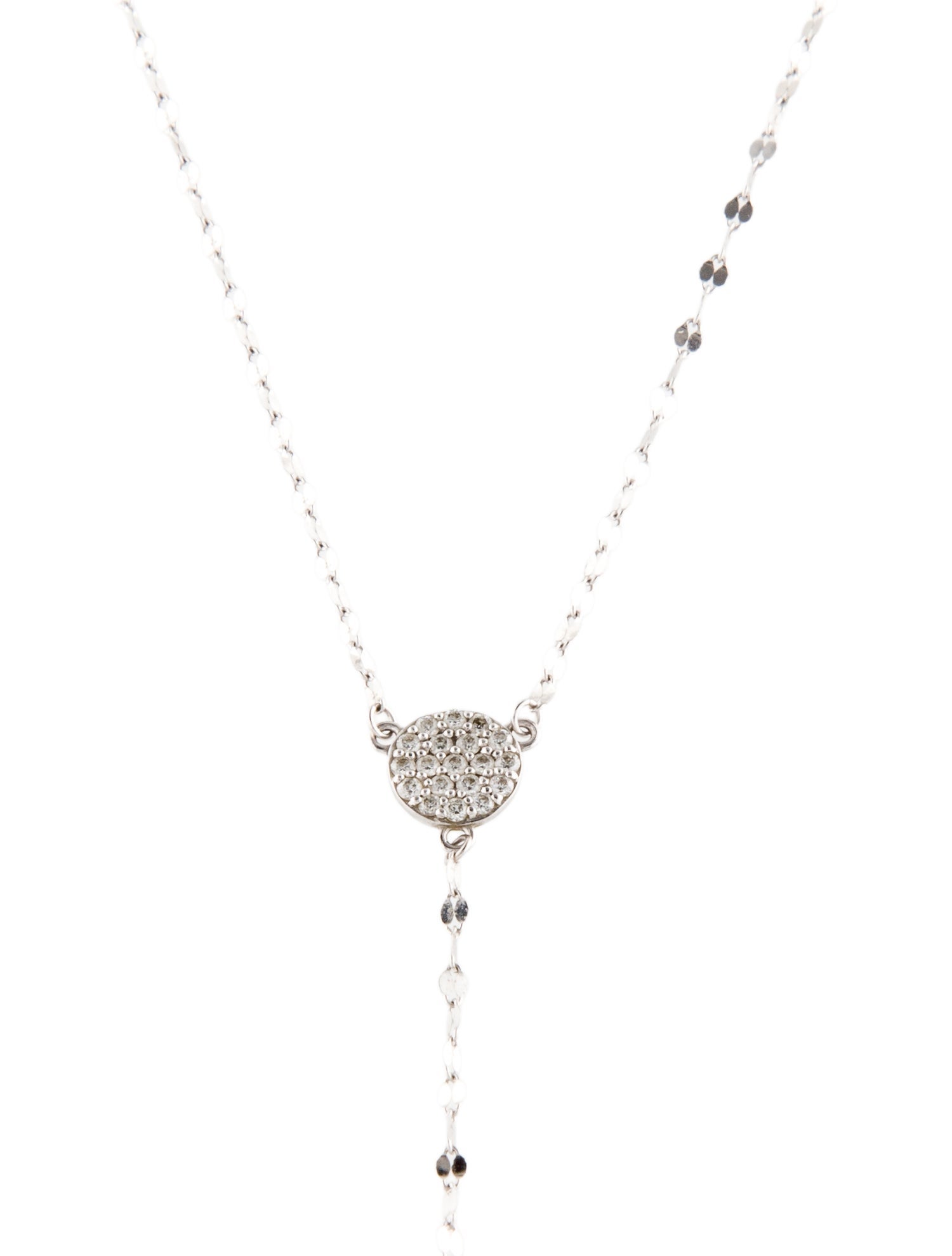 Lana Jewelry 14K Diamond Bar Lariat Pendant Necklace