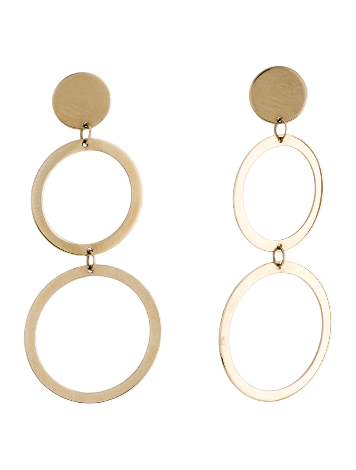 Lana Jewelry 14K Drop Hoop Earrings