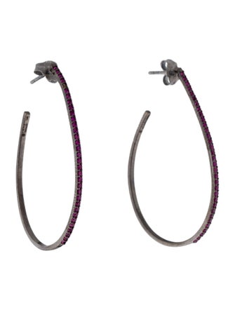 Lana Jewelry 14K Ruby Reckless Teardrop Earrings