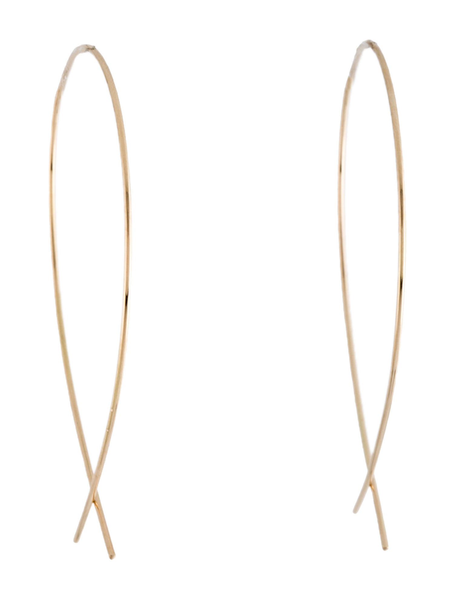 Lana Jewelry 14K Small Upside Down Hoop Earrings