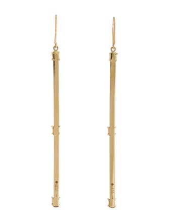 Lana Jewelry 14K 1.08ctw Sapphire Linear Drop Earrings