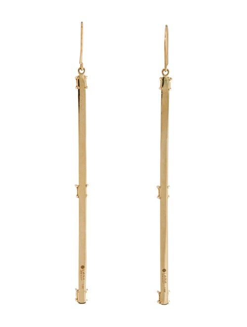 Lana Jewelry 14K 1.08ctw Sapphire Linear Drop Earrings