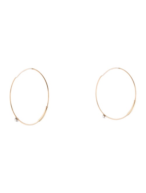 Lana Jewelry 14K Diamond Small Magic Hoop Earrings