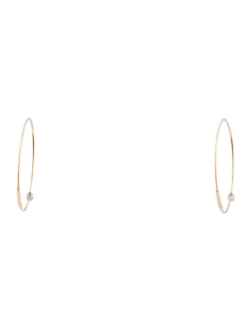 Lana Jewelry 14K Diamond Small Magic Hoop Earrings