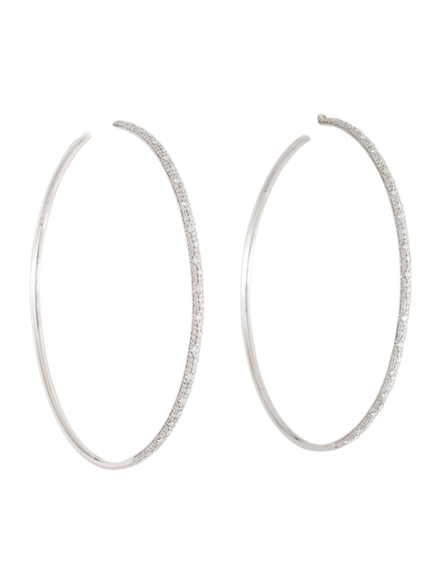 Lana Jewelry 14K 2.55ctw Large Diamond Hoop Earrings