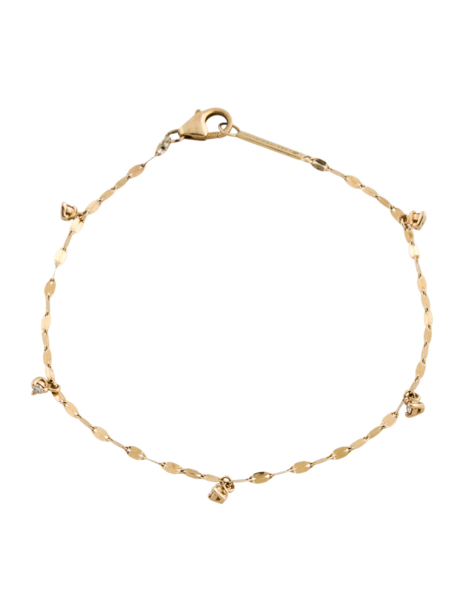 Lana Jewelry 14K Diamond Solo Rain Station Bracelet