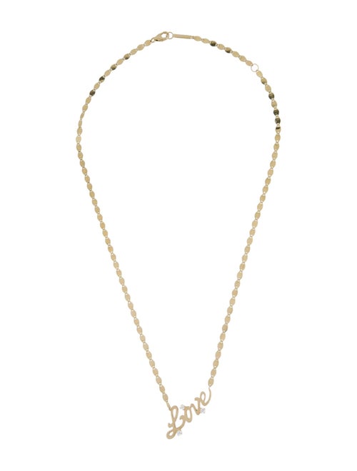 Lana Jewelry 14K Diamond 'LOVE' Pendant Necklace