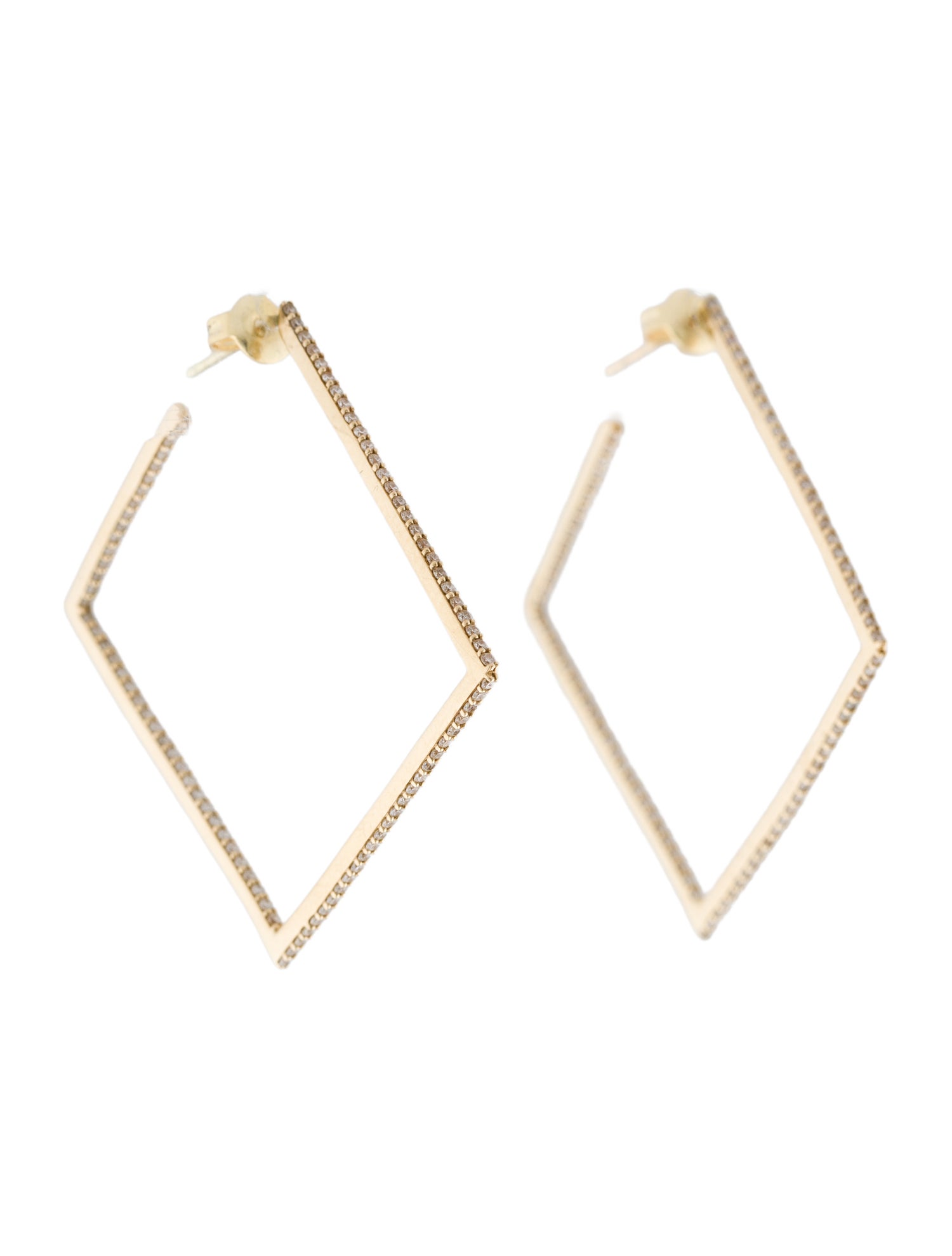 Lana Jewelry 14K Diamond Hoop Earrings