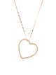 Lana Jewelry 14K Diamond Open Heart Pendant Necklace
