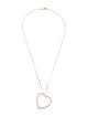 Lana Jewelry 14K Diamond Open Heart Pendant Necklace