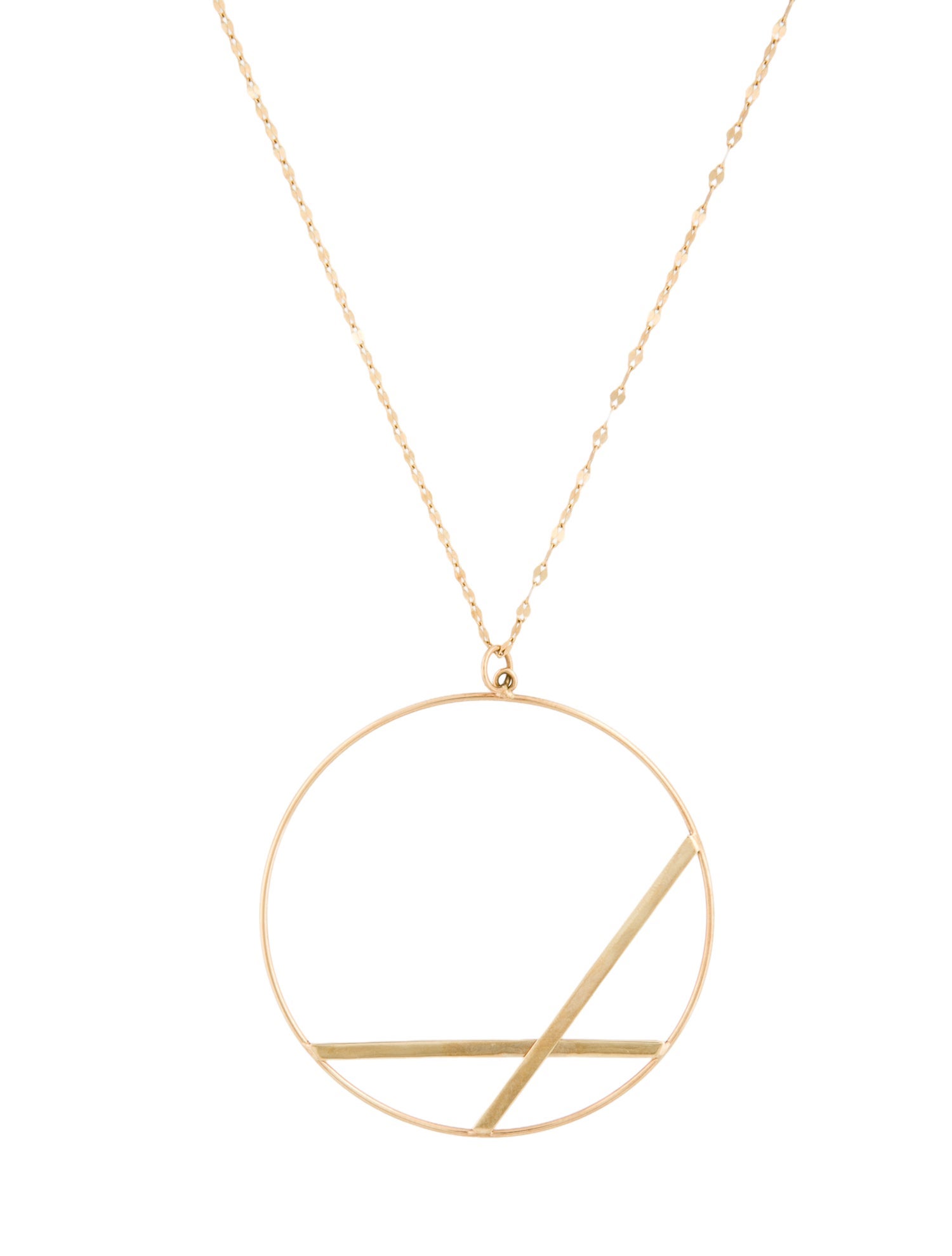 Lana Jewelry 14K Circle Pendant Necklace
