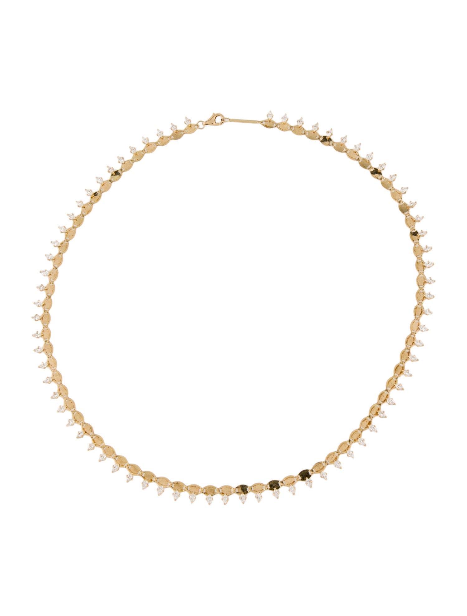 Lana Jewelry 14K 2.88ctw Diamond Nude Solo Collar Necklace