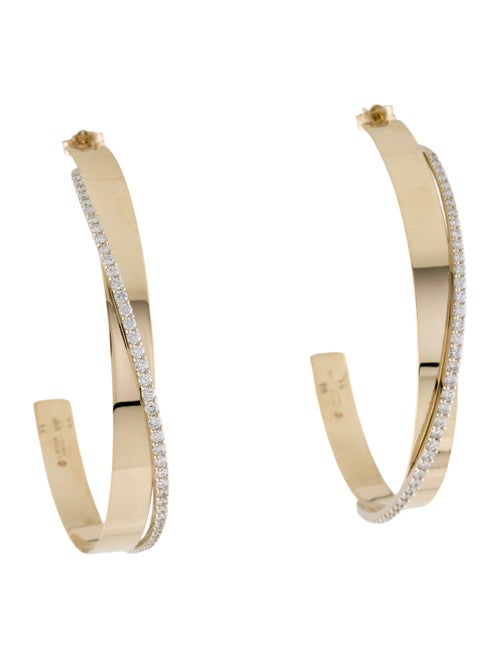Lana Jewelry 14K Diamond Large Hoop Earrings