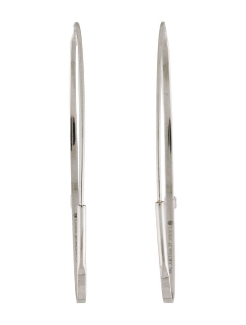 Lana Jewelry 14K Diamond Oval Magic Hoops