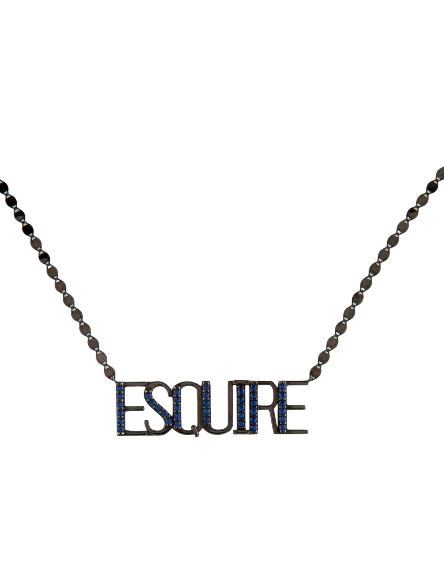 Lana Jewelry 14K Sapphire 'Esquire' Pendant Necklace
