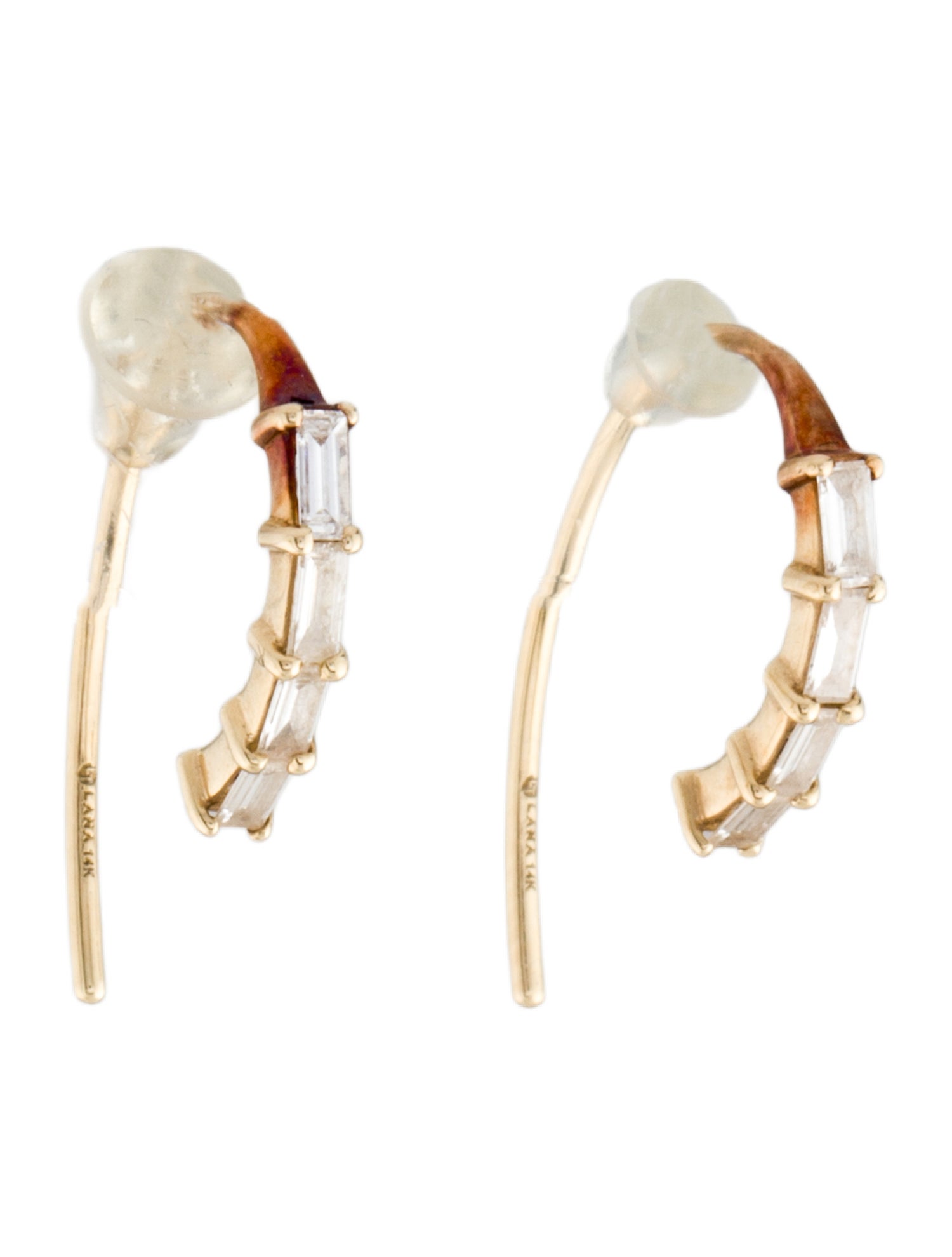 Lana Jewelry 14K Diamond Threader Earrings