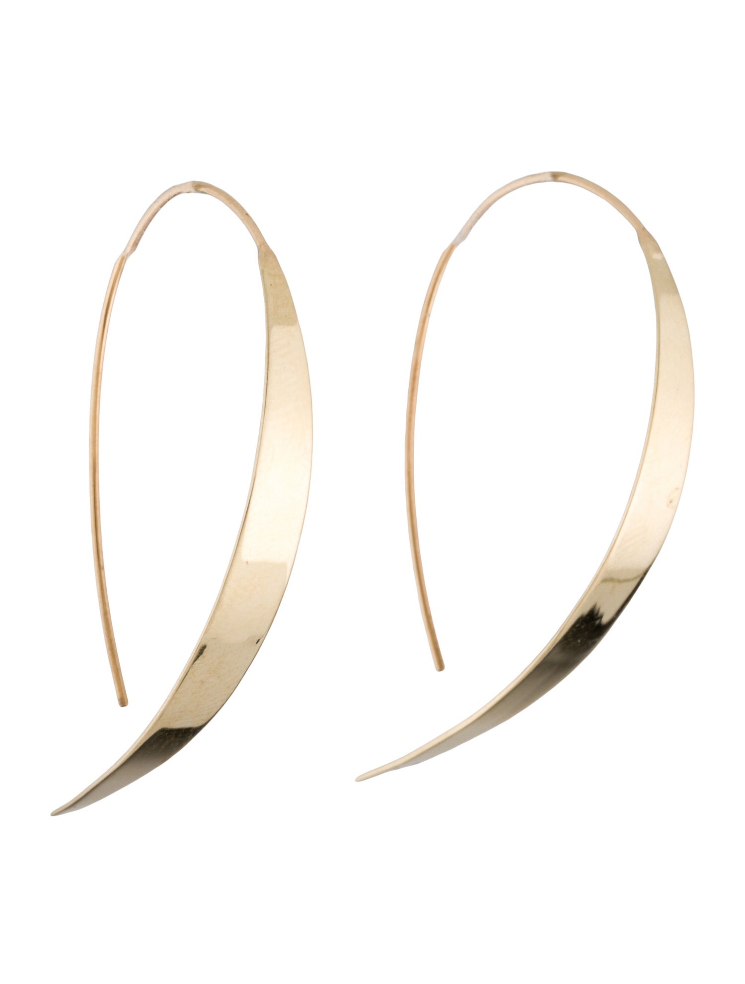 Lana Jewelry 14K Upside Down Hoop Earrings