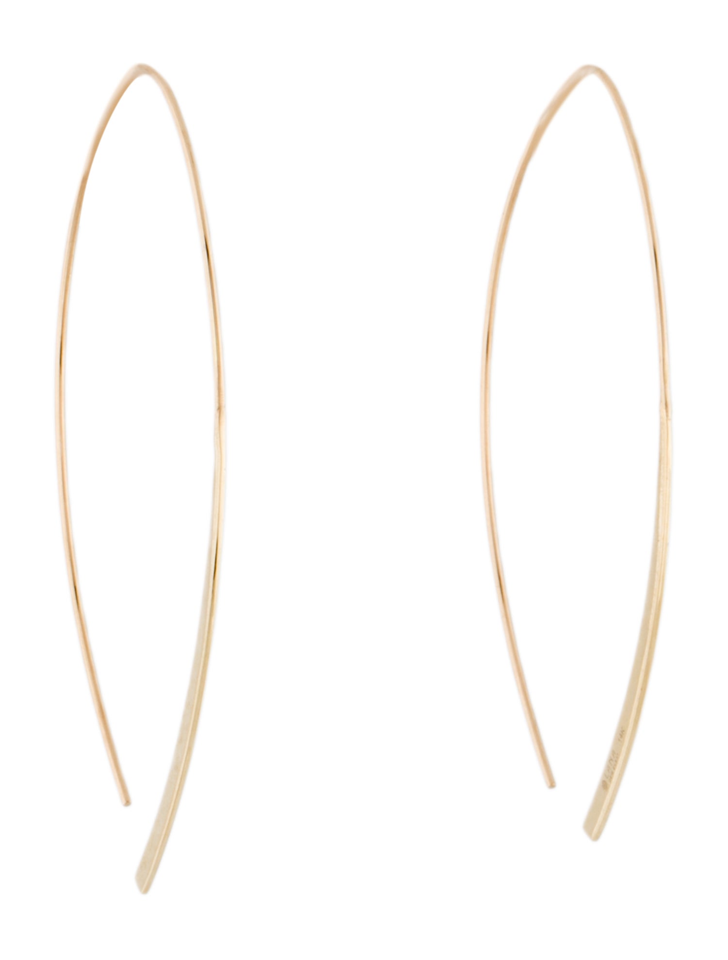 Lana Jewelry 14K Flat Upside Down Hoops