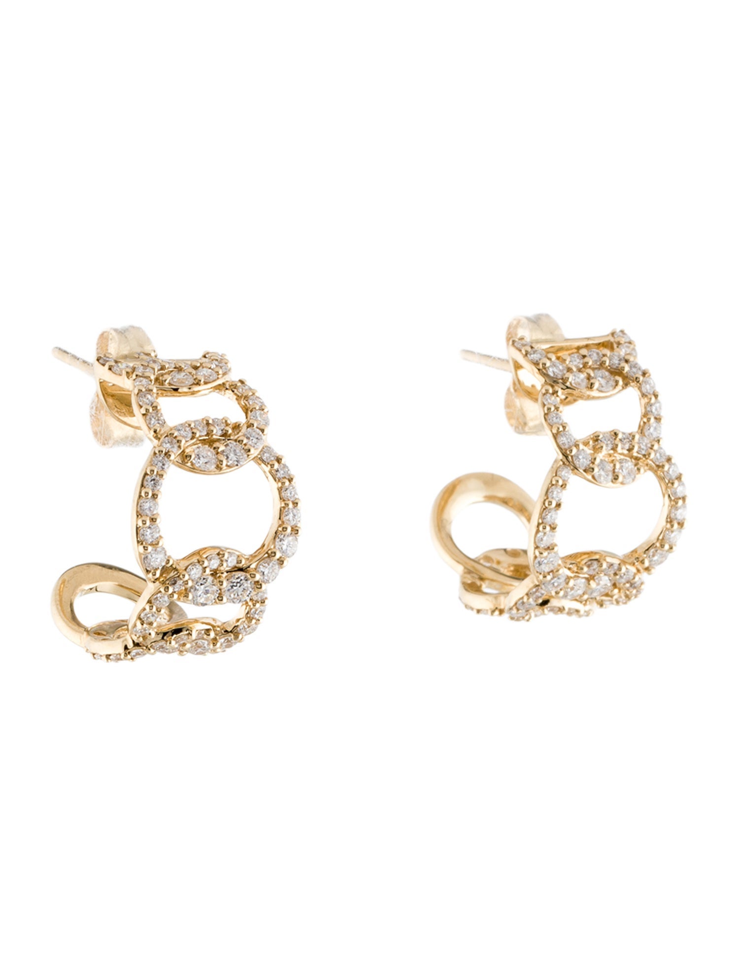 Lana Jewelry 14K Diamond Bond Small Hoop Earrings