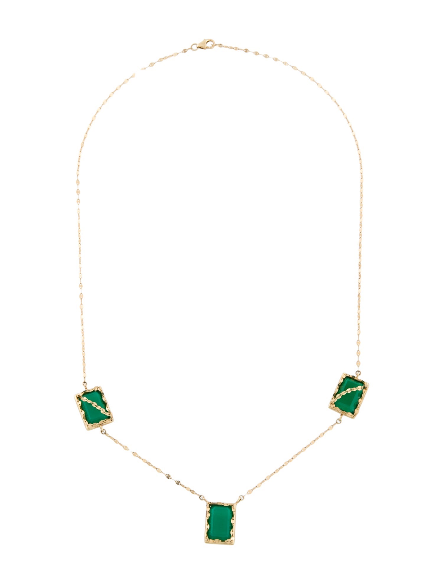 Lana Jewelry 14K Dyed Chalcedony Station Necklaces