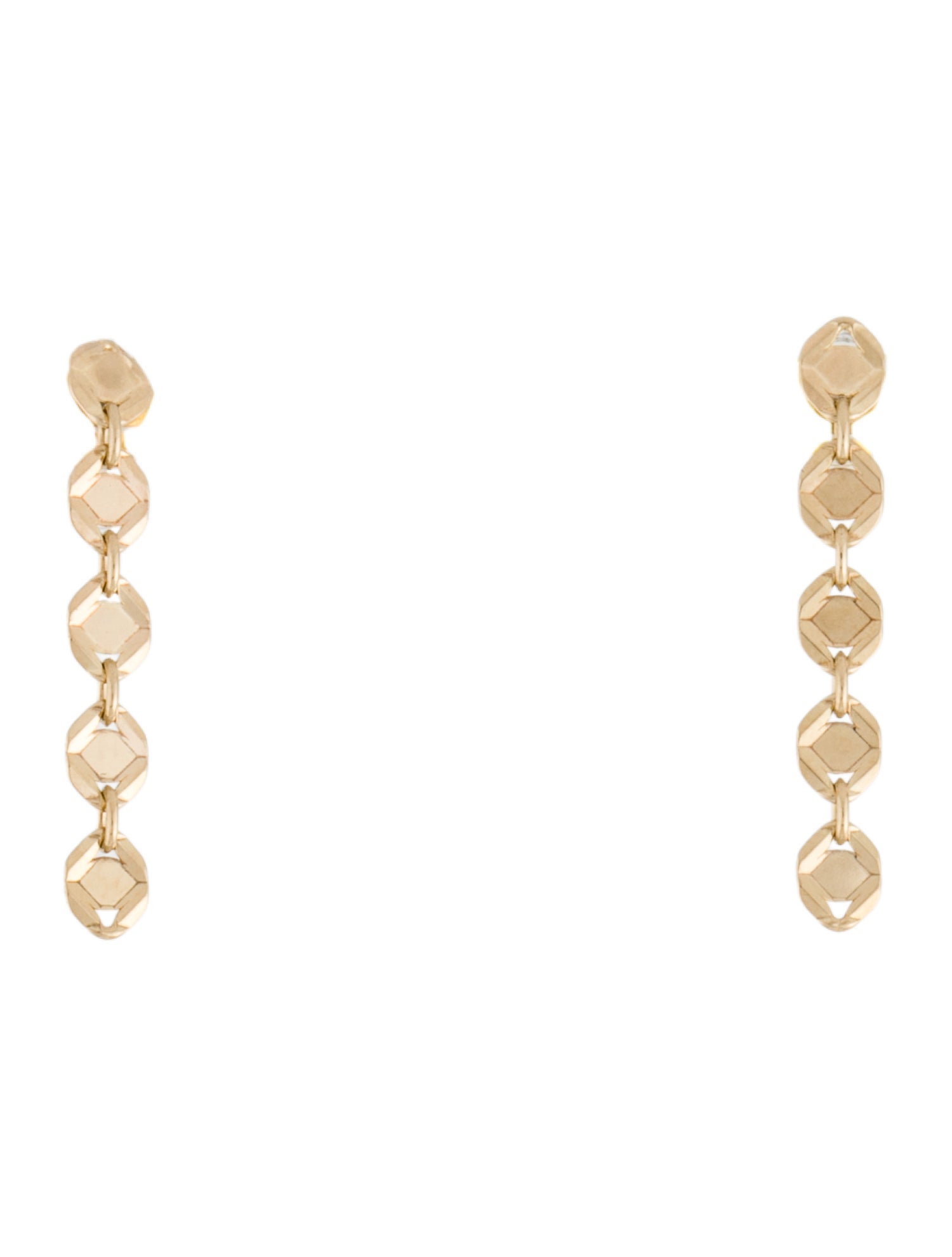Lana Jewelry 14K Linear Chain Drop Earrings
