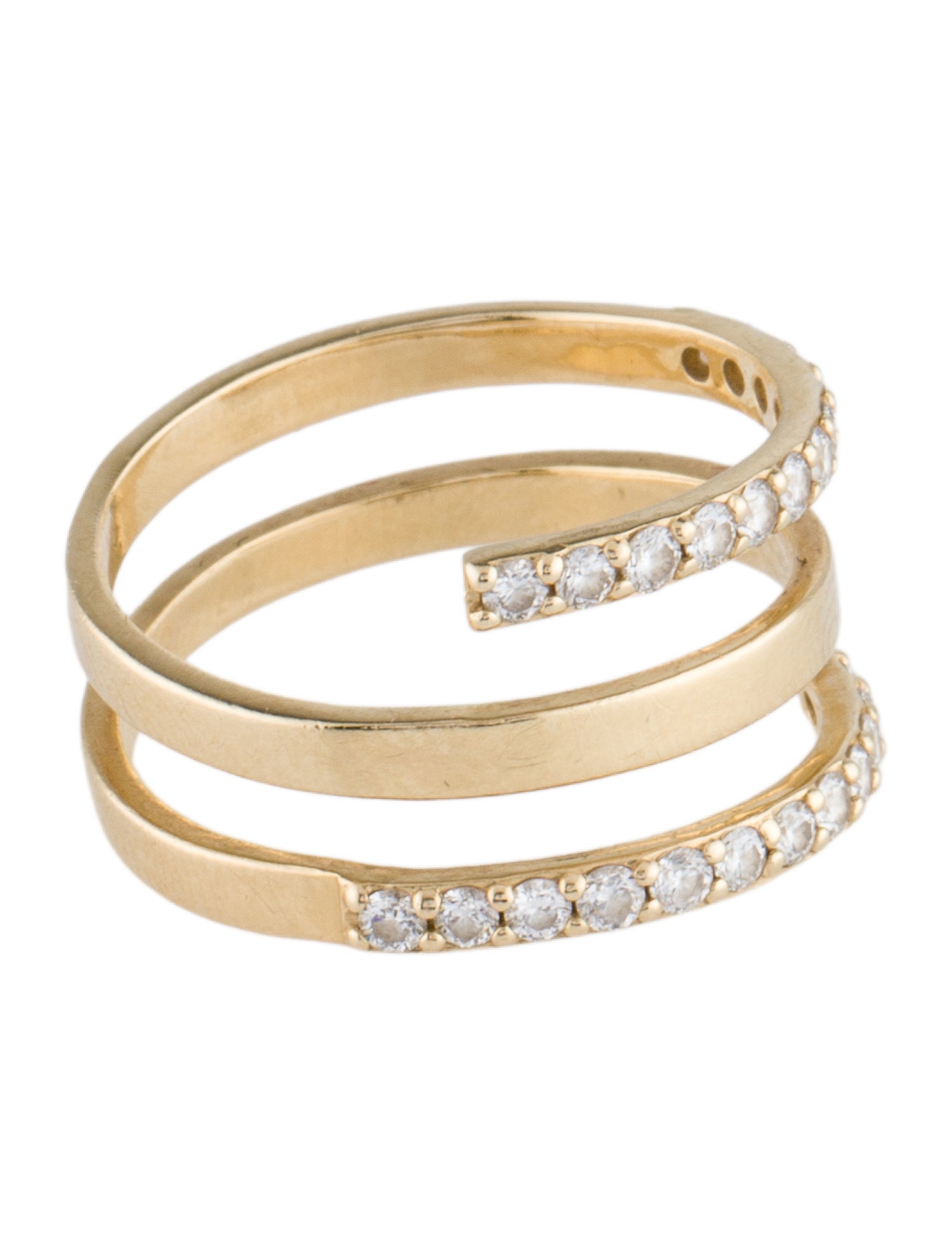 Lana Jewelry 14K Diamond Wrap Ring