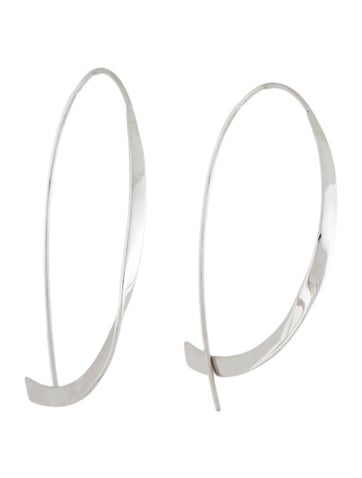 Pre-owned Lana 14k Small Upside Down Hoops In Multi