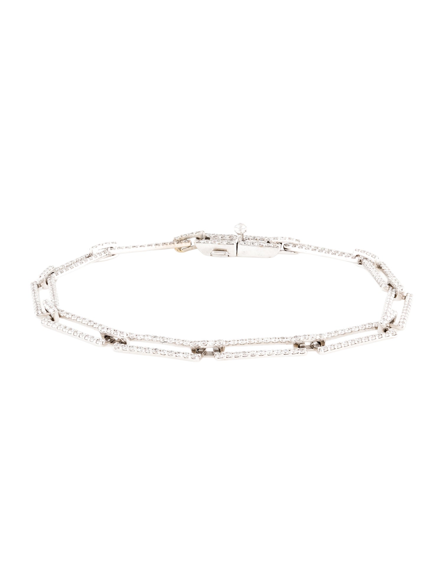 Lana Jewelry 14K 1.02ctw Diamond Thin Tag Moveable Link Bracelet