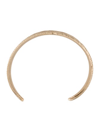 Luis Morais 10K 1.85ctw Diamond Long Feather Cuff Bracelet