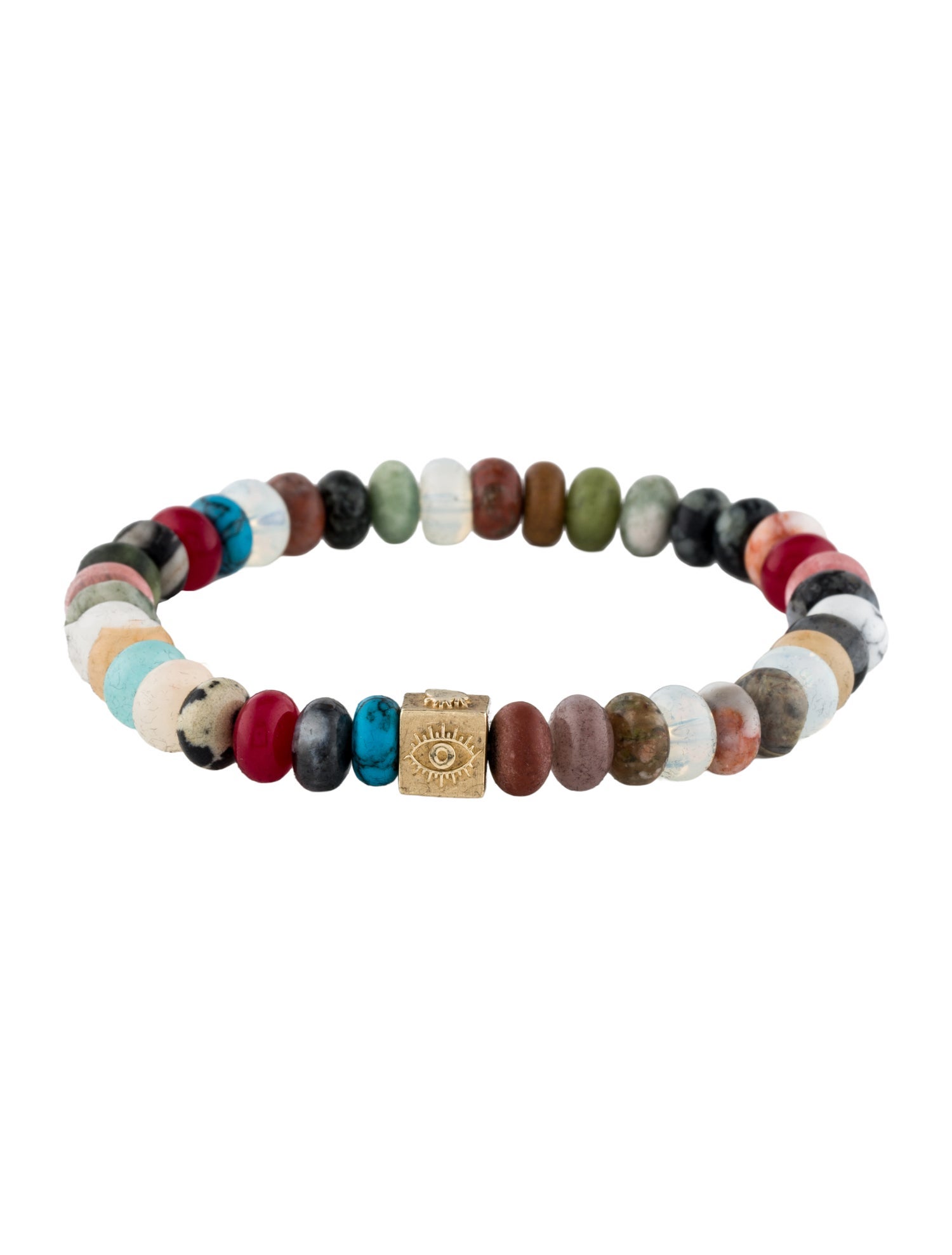 Luis Morais 14K Multistone Stretch Beaded Bracelet