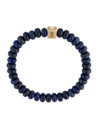 Luis Morais 14K Lapis Lazuli Stretch Beaded Bracelet
