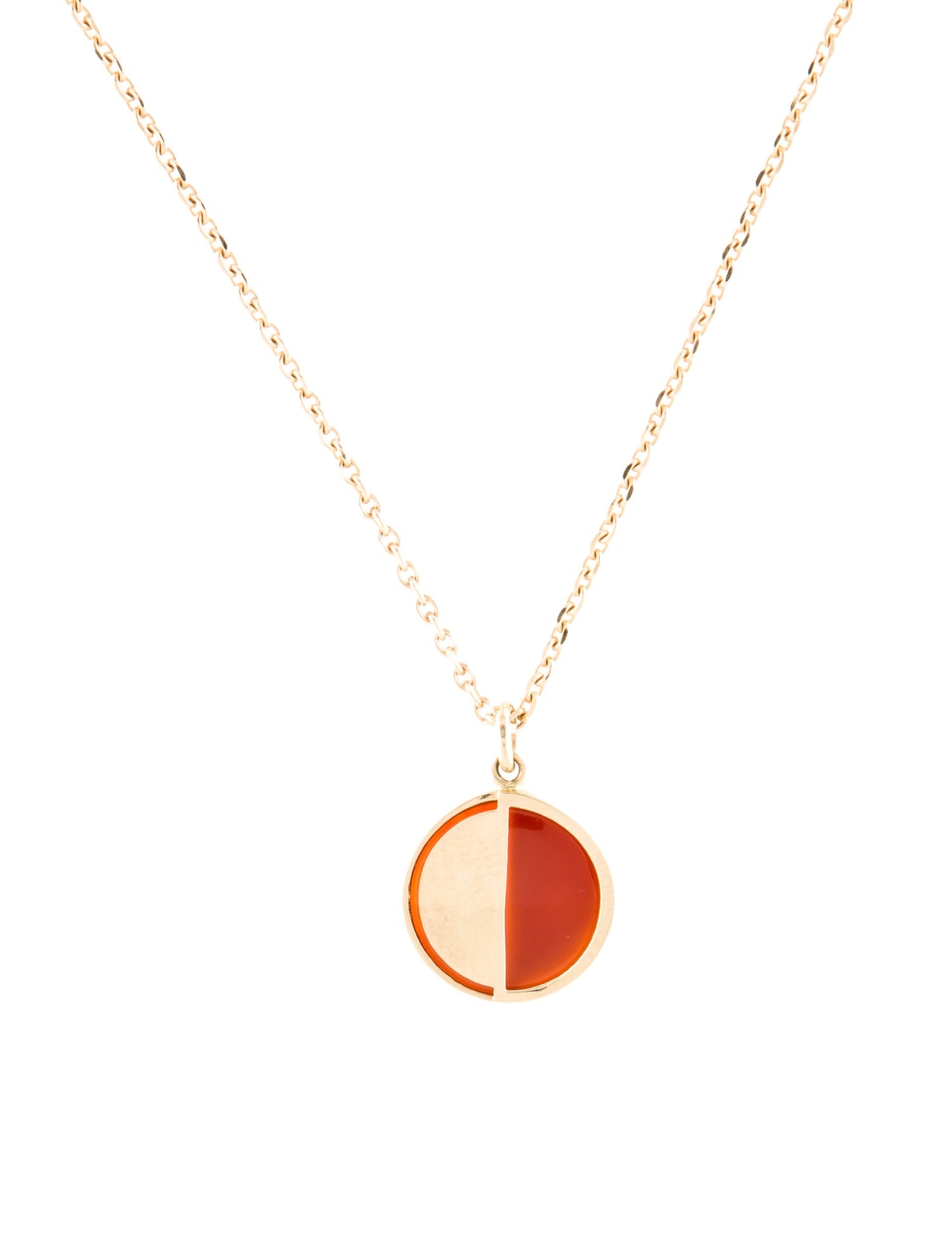 Luis Morais 14K Carnelian Yin Yang Pendant Necklace
