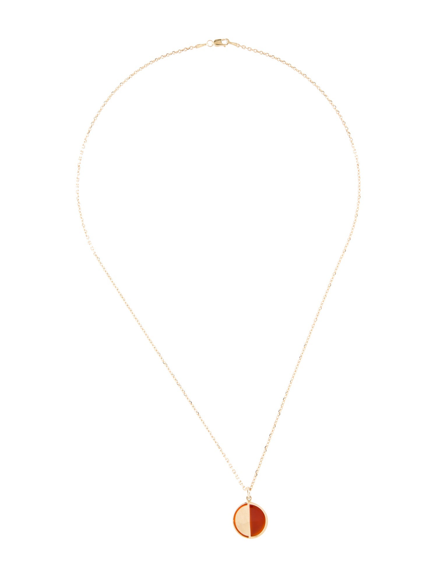 Luis Morais 14K Carnelian Yin Yang Pendant Necklace