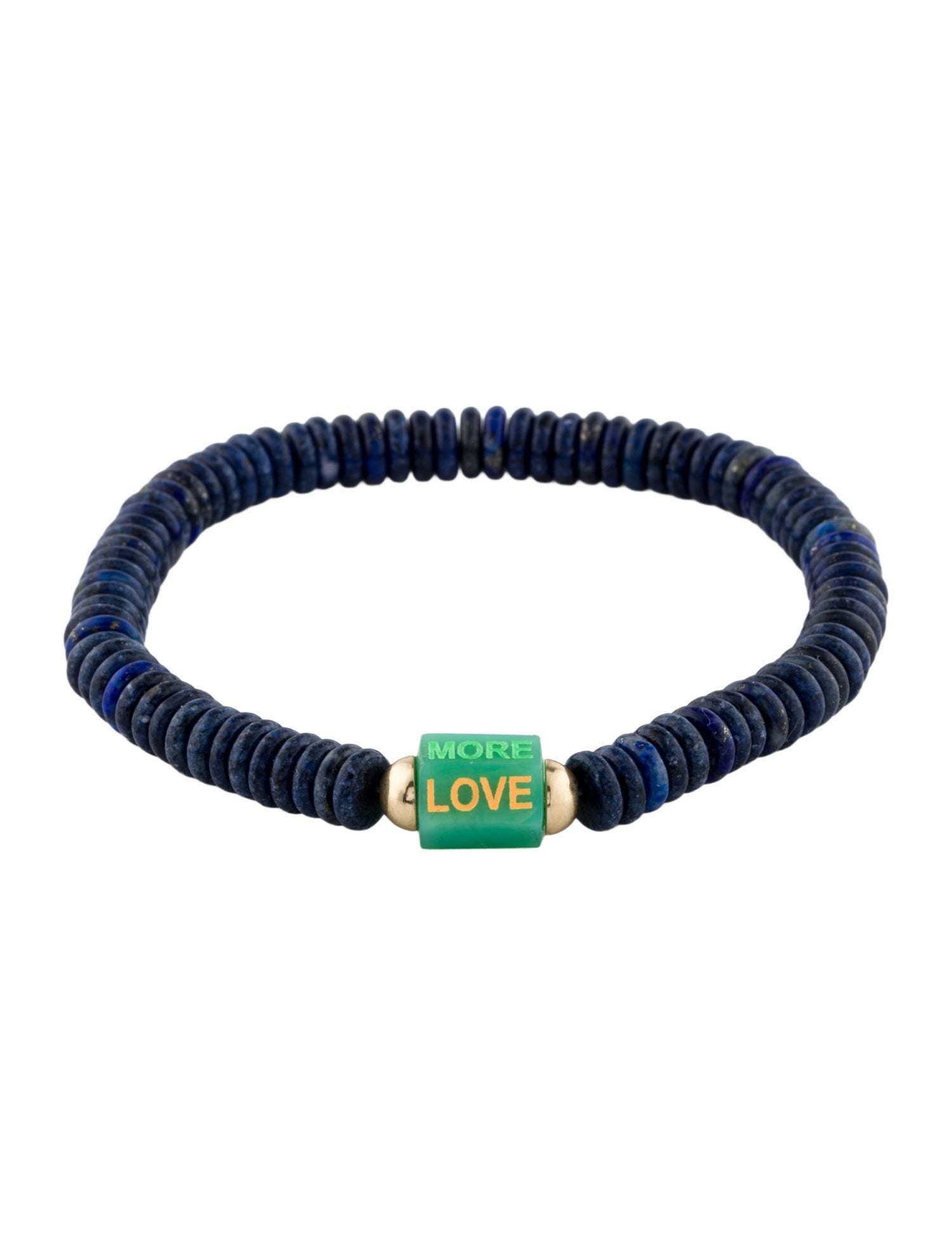 Luis Morais 14K Lapis Lazuli & Chrysoprase 'More Love' Beaded Bracelet