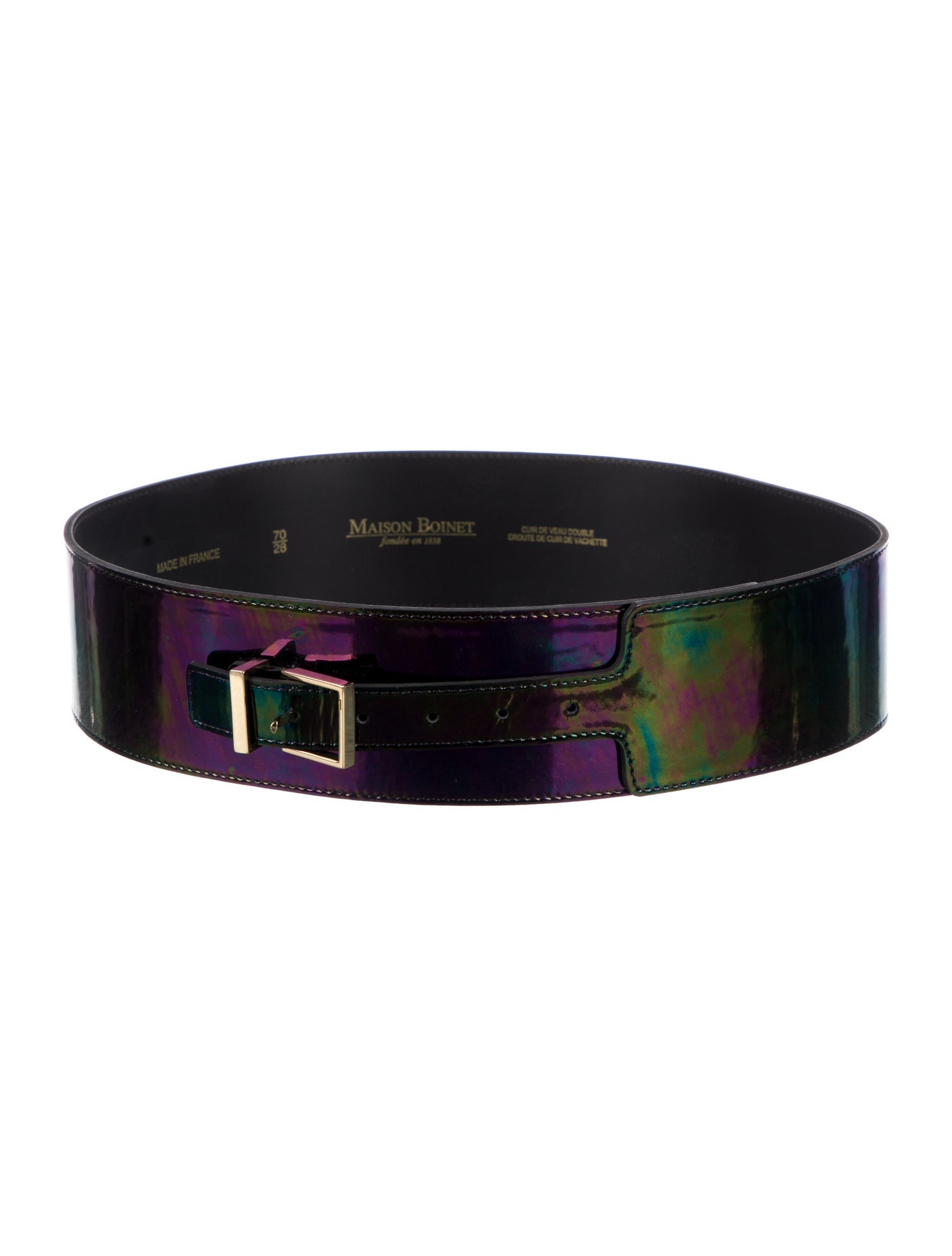 Maison Boinet Wide Patent Leather Belt