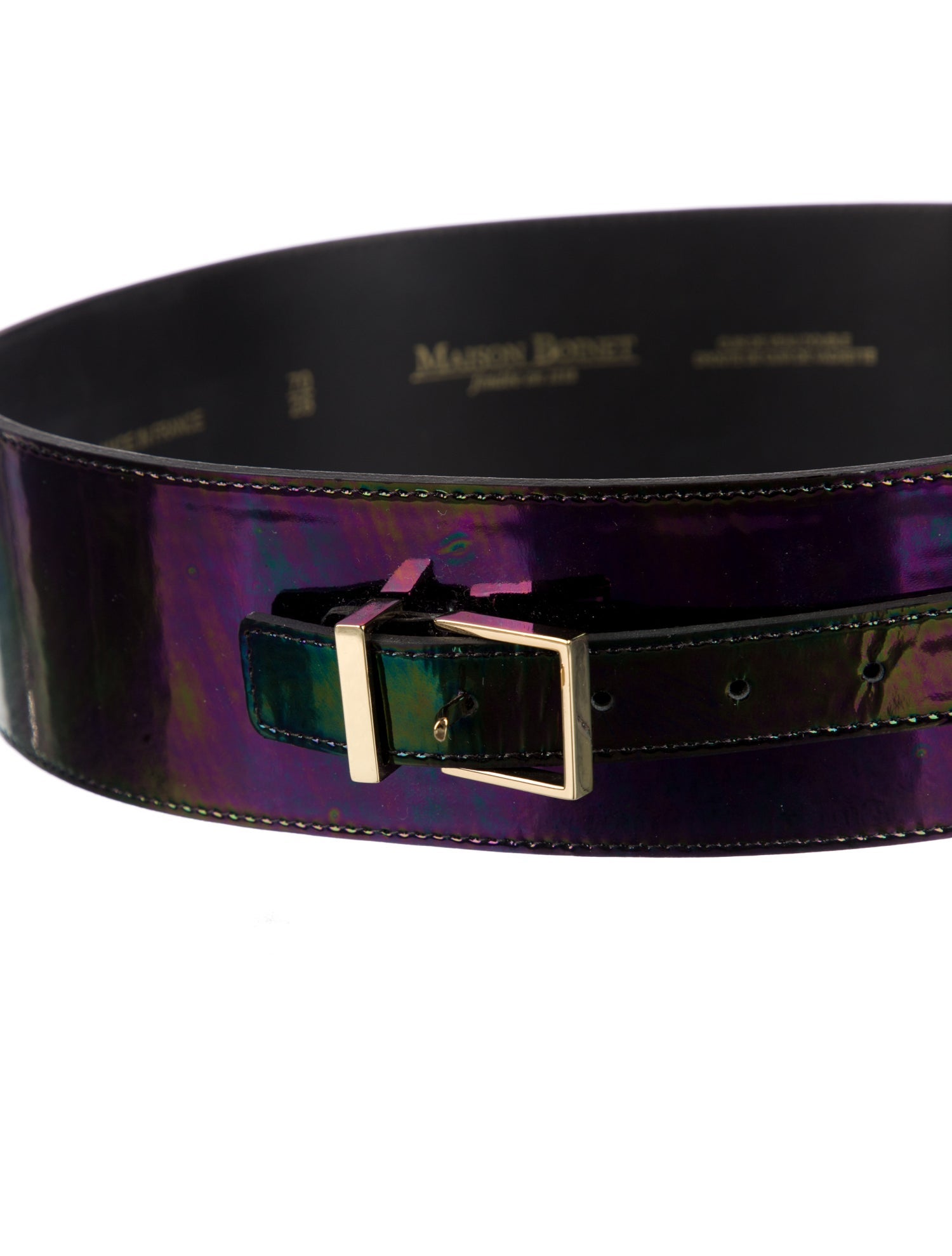 Maison Boinet Wide Patent Leather Belt