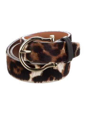 Pre-owned Maison Boinet Ponyhair Belt Kit In Brown