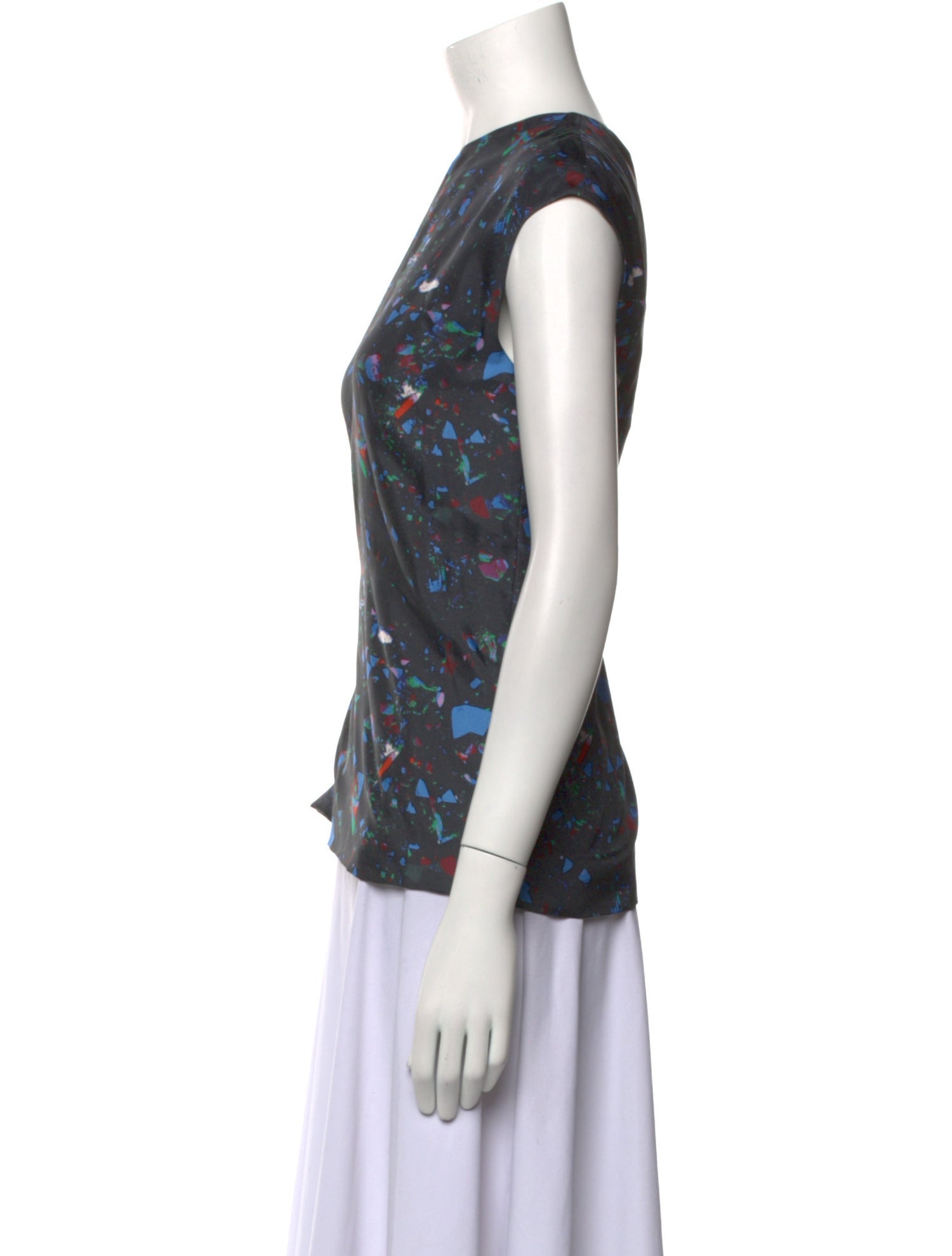 Christian Cota Silk Printed Top w/ Tags