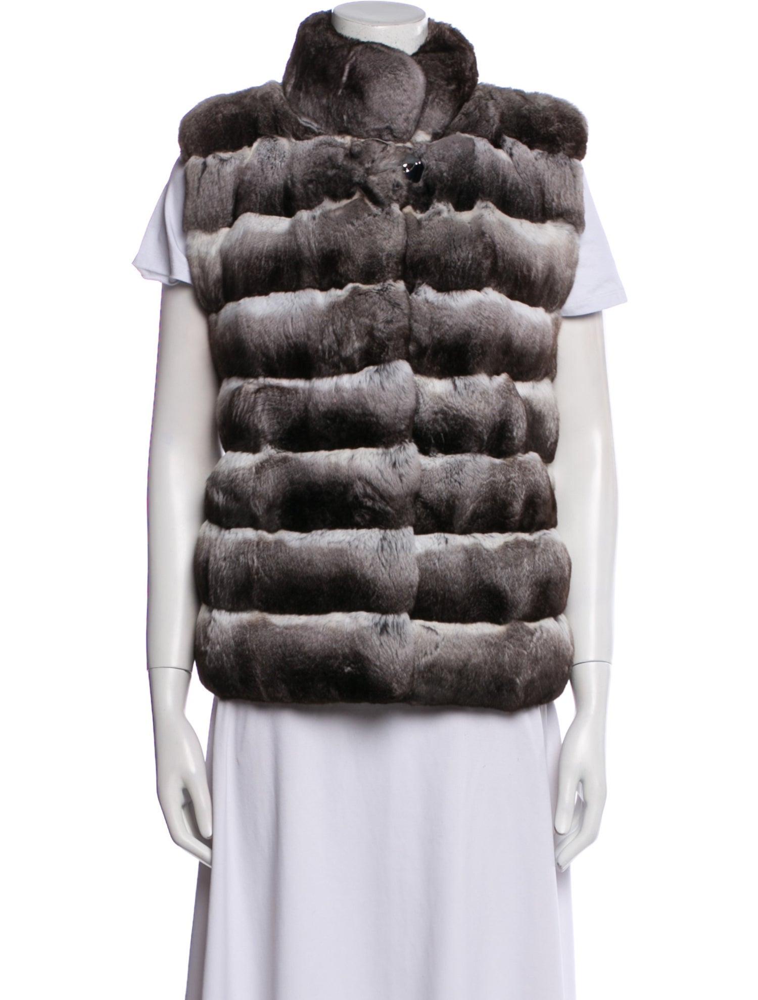 Christian Cota Fur Striped Fur Jacket