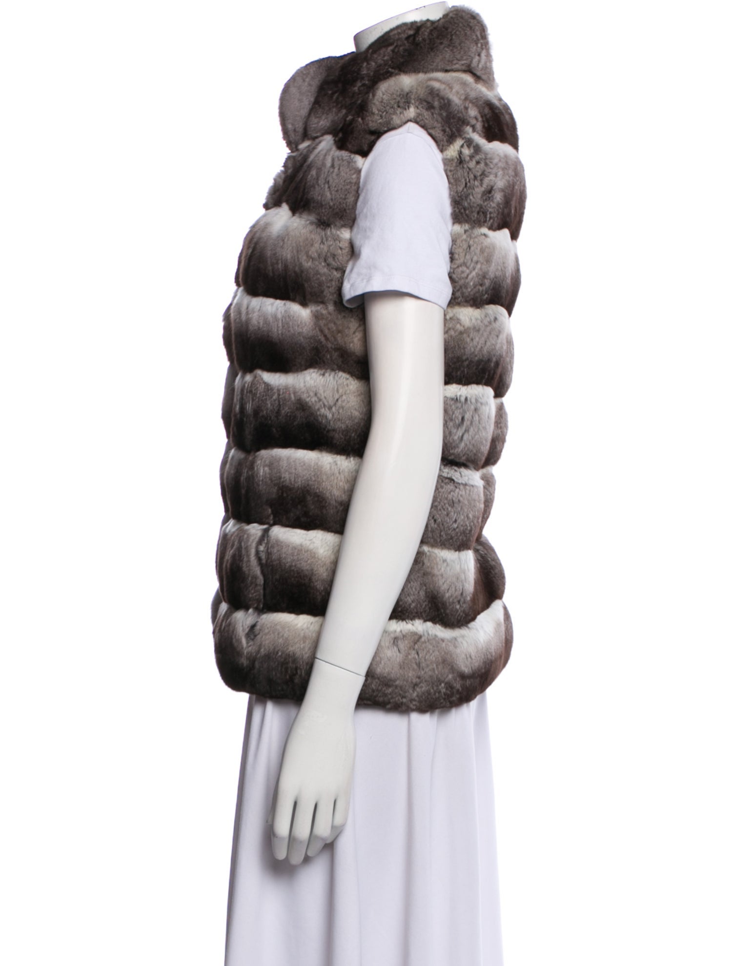 Christian Cota Fur Striped Fur Jacket