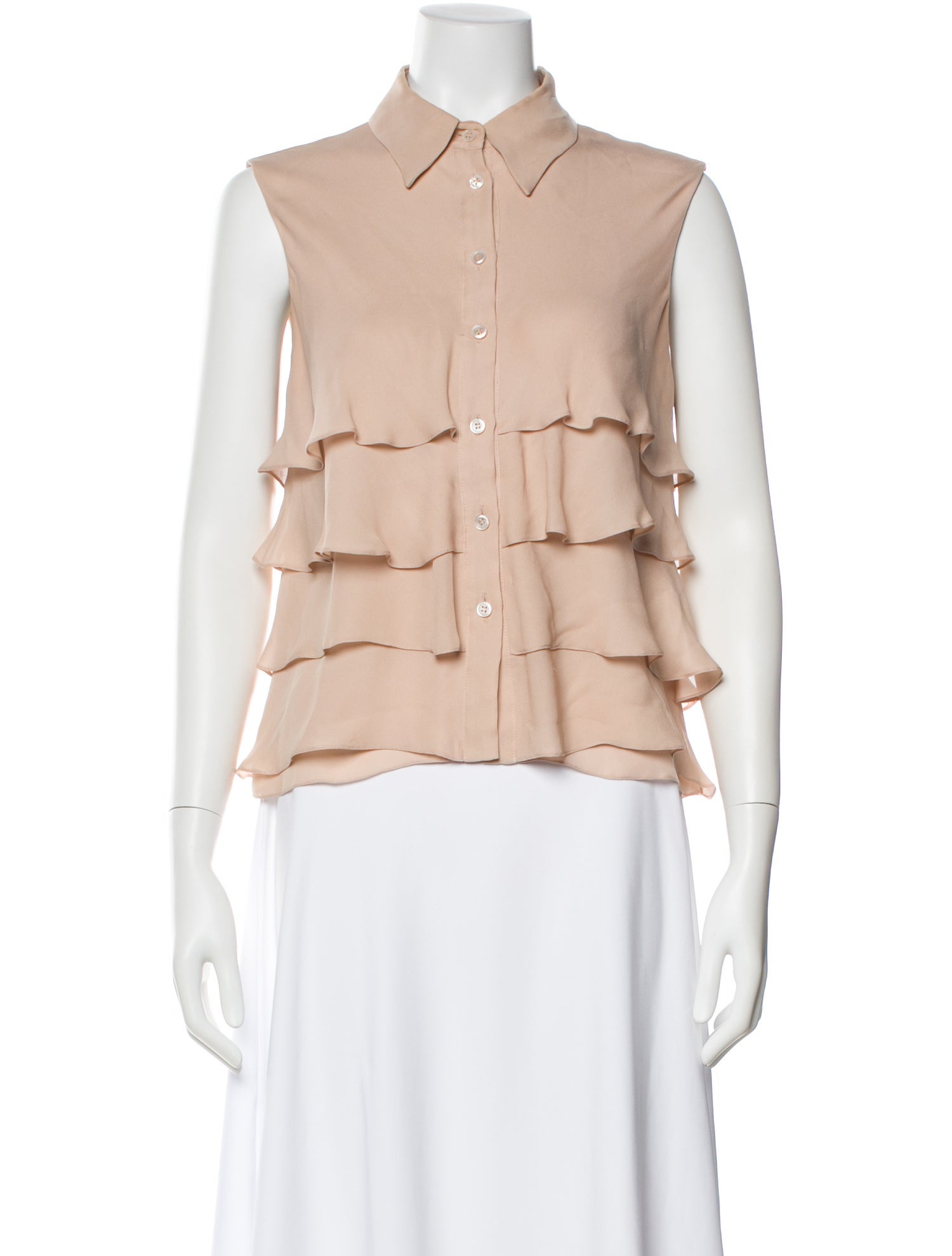 Christian Cota Silk Sleeveless Blouse