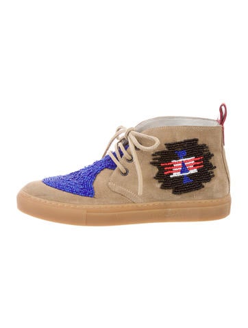 Del Toro Suede Embellished Sneakers