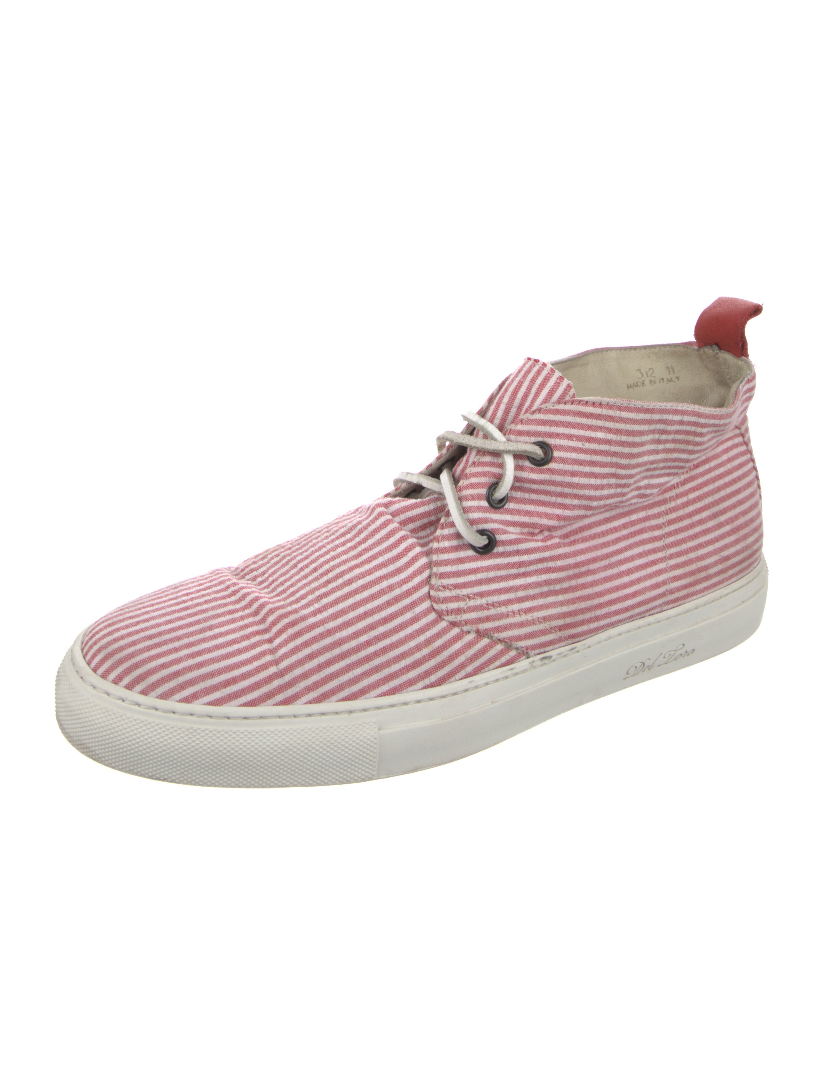 Del Toro Leather Striped Sneakers