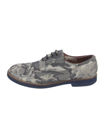 Del Toro Suede Camouflage Print Brogues