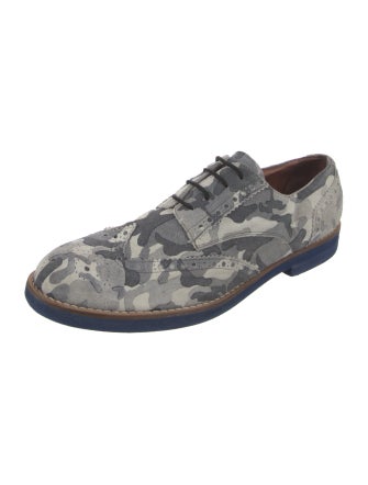 Del Toro Suede Camouflage Print Brogues