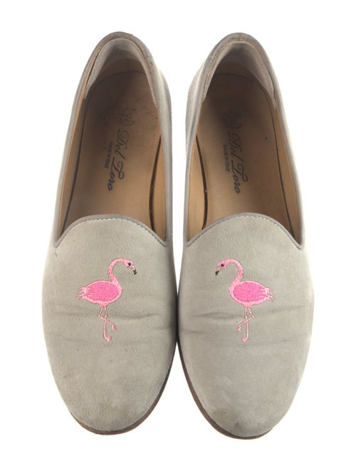 Del Toro Suede Embroidered Accent Loafers
