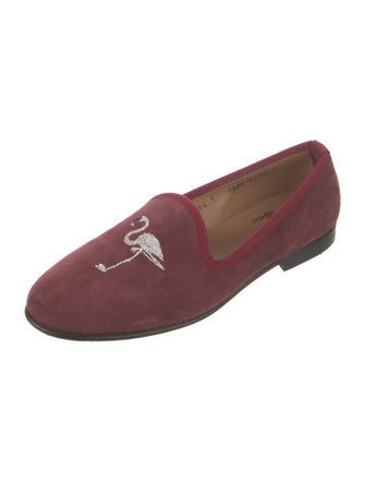 Del Toro Suede Embroidered Accent Loafers